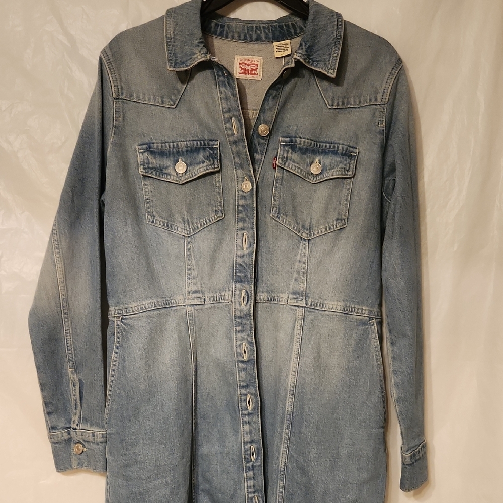 Levi's Light Blue Denim Shirt Dress